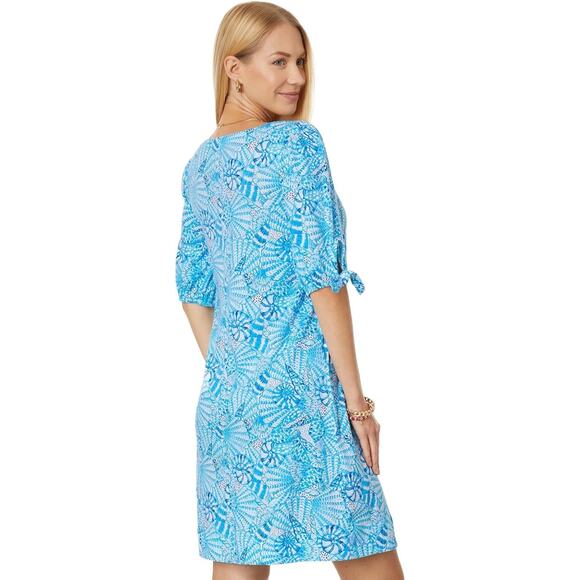 Lilly Pulitzer Womens Sea Shells Amaifi Blue Easley Shift Dress XL - Picture 2 of 9